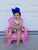 Royal Blue Messy Bow