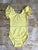 Light Yellow Flutter Sleeve Leotard
