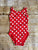 Red & White Dots Tank Top Leotard