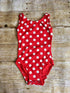 Red & White Dots Tank Top Leotard