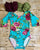 Teal Floral Long Sleeve